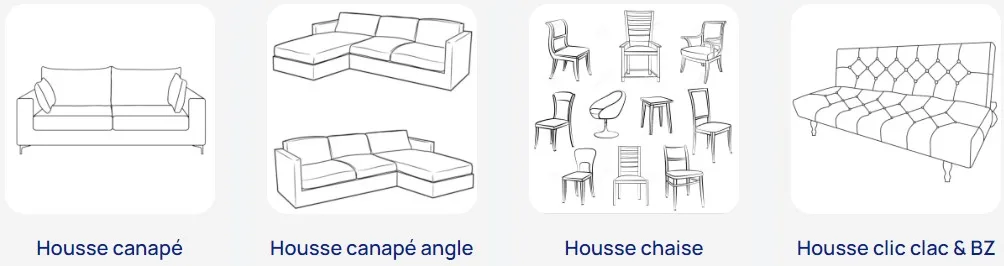 CHOIX DE HOUSSE CANAPÉ OU CHAISE